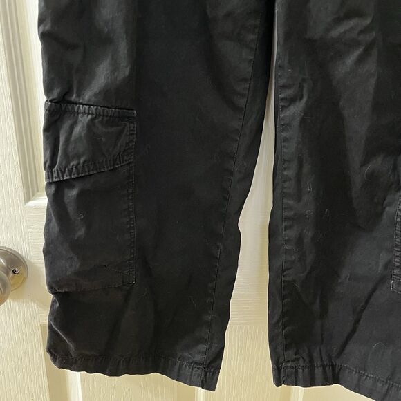 MASON’S Woman Rites Black Cropped Cargo Pants Italy Cotton Woman's Size 48 US 12 - Picture 9 of 16